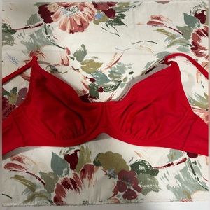 Bright red Athleta Underwire Swim Top